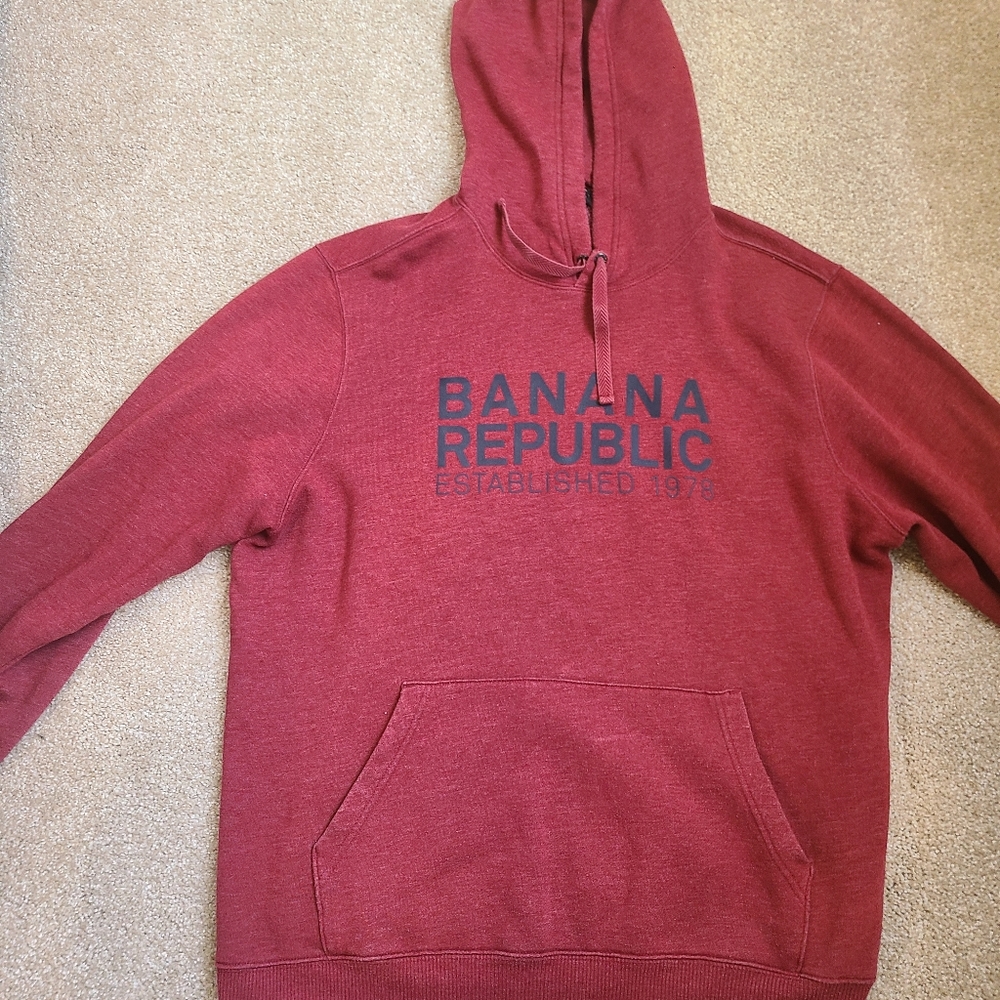 Banana Republic XL Maroon Hooded Sweatshirt